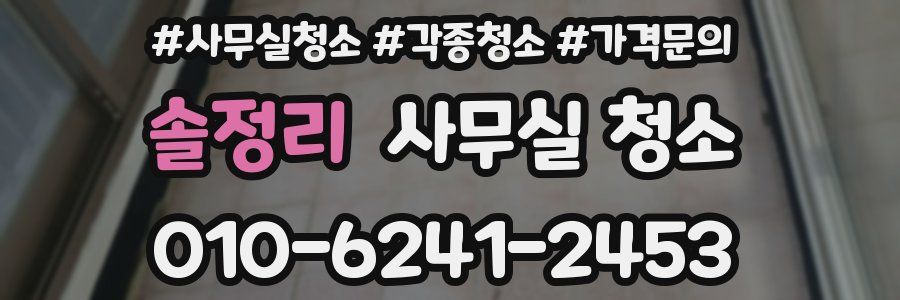 솔정리 사무실 청소