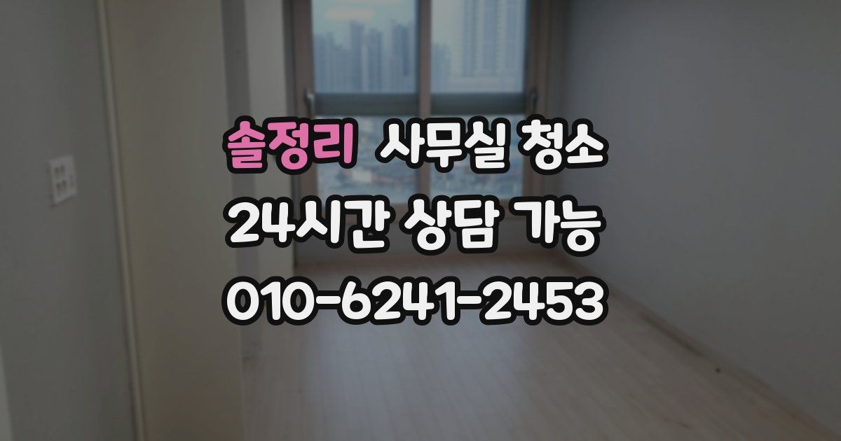 솔정리 사무실 청소