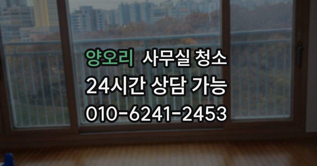 양오리 사무실 청소
