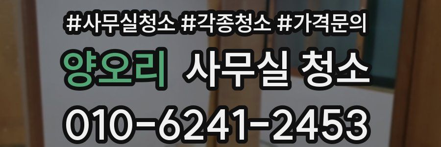 양오리 사무실 청소