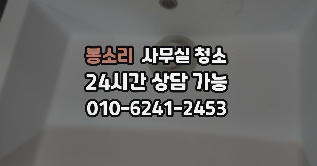 봉소리 사무실 청소
