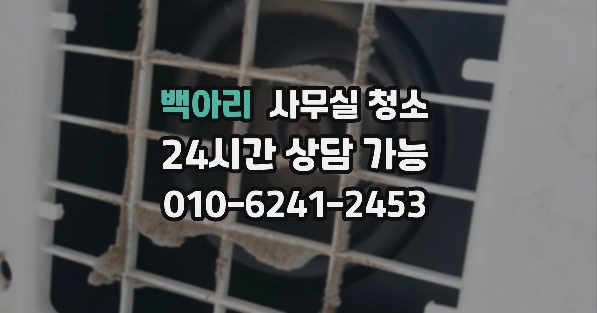 백아리 사무실 청소