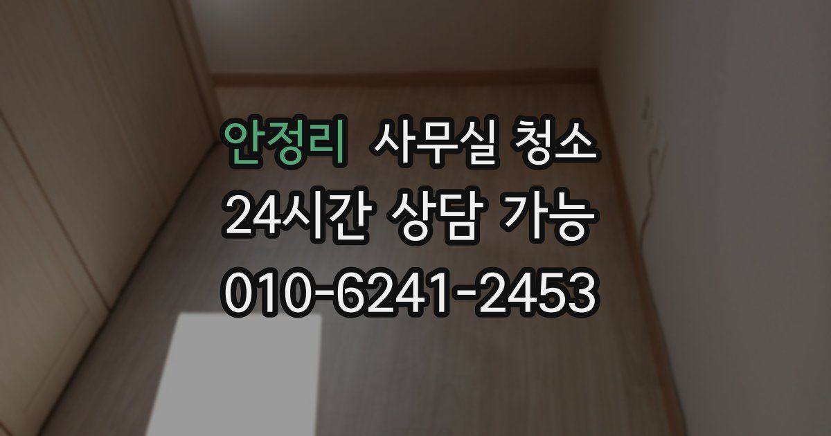 안정리 사무실 청소