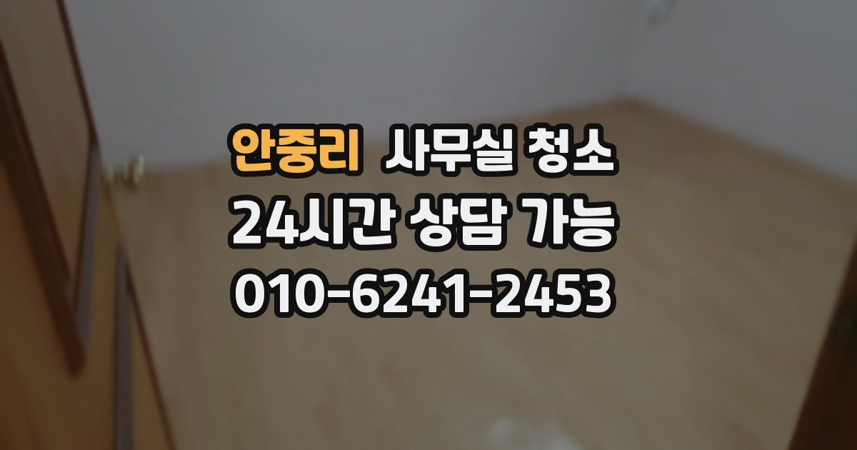 안중리 사무실 청소