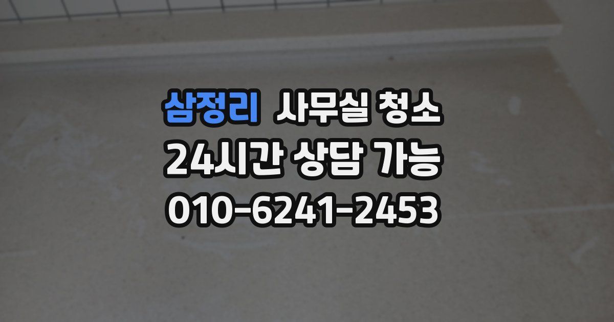 삼정리 사무실 청소