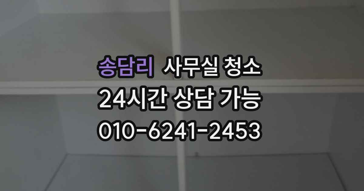 송담리 사무실 청소
