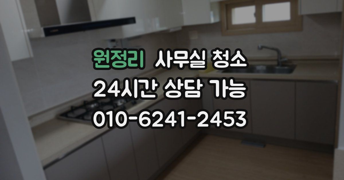원정리 사무실 청소