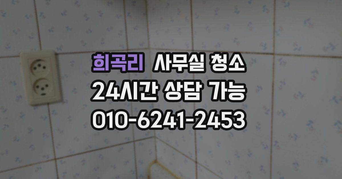 희곡리 사무실 청소