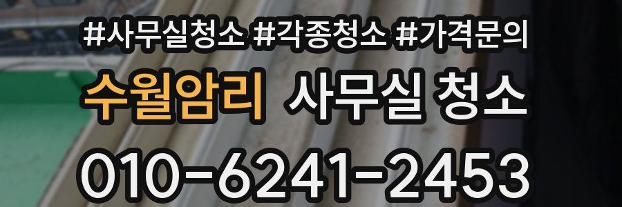 수월암리 사무실 청소