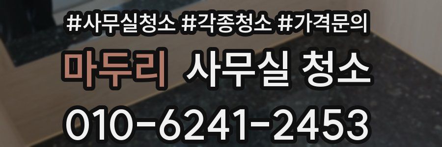 마두리 사무실 청소