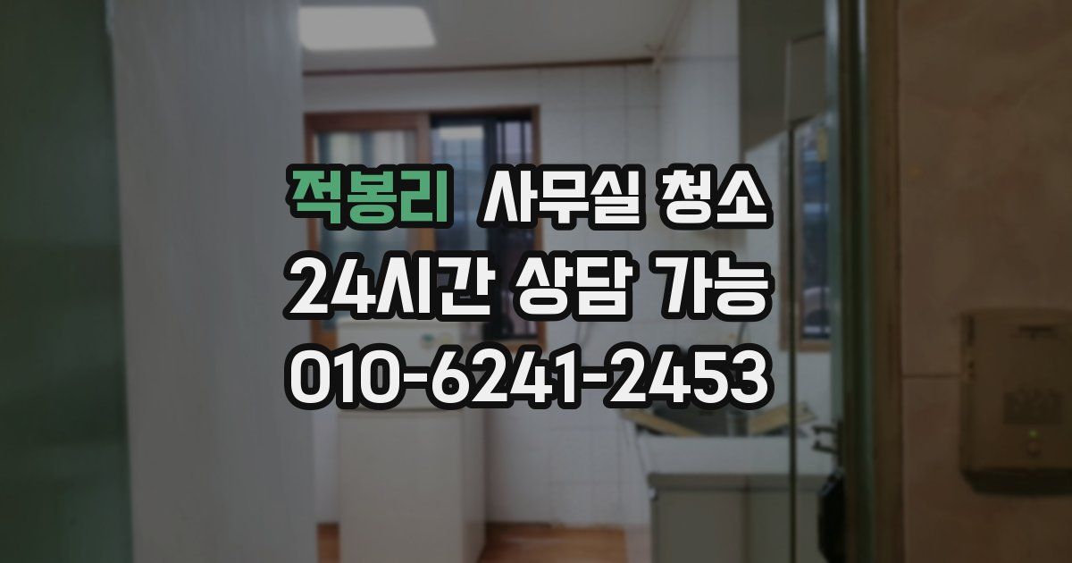 적봉리 사무실 청소