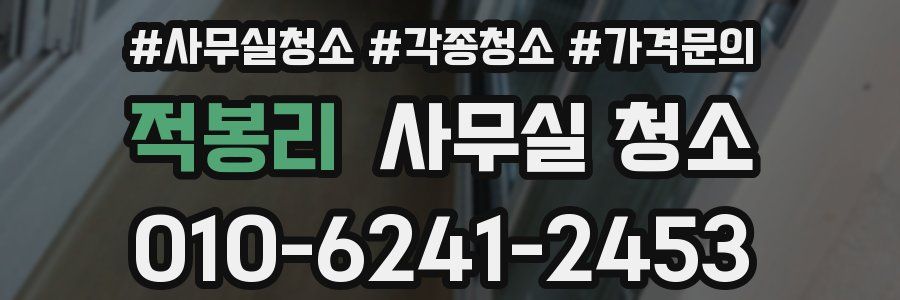 적봉리 사무실 청소