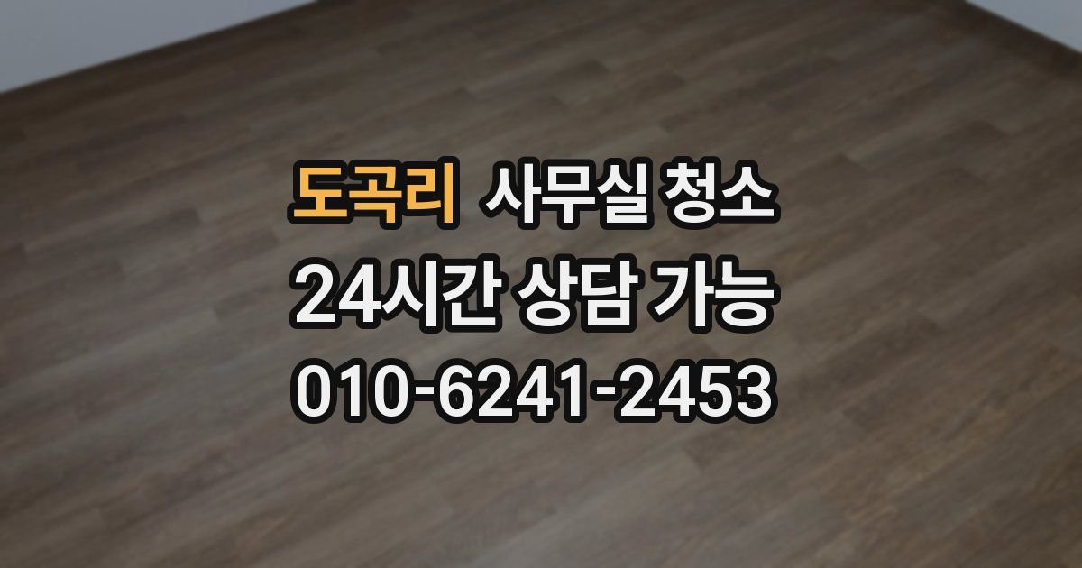 도곡리 사무실 청소