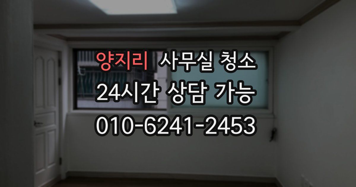 양지리 사무실 청소