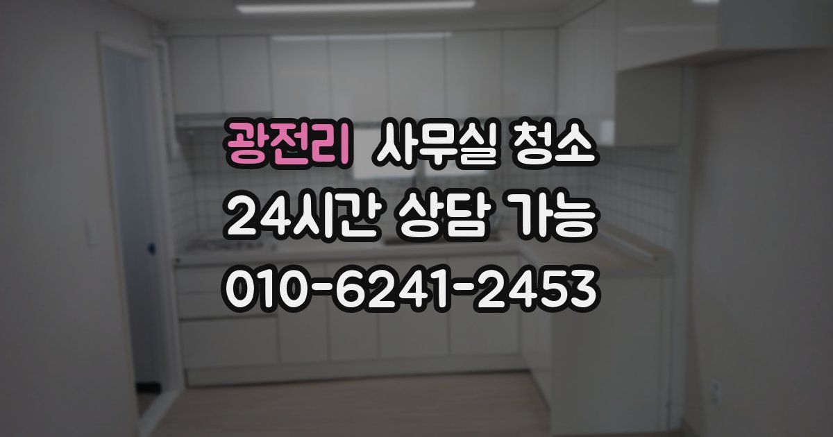 광전리 사무실 청소