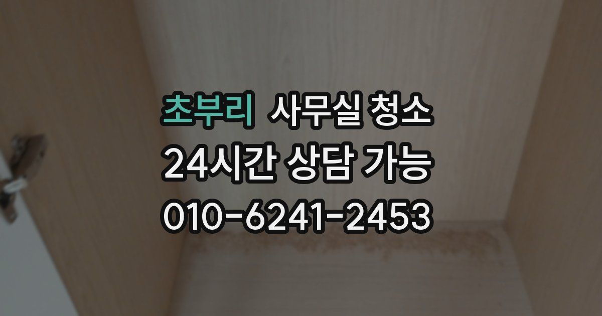 초부리 사무실 청소