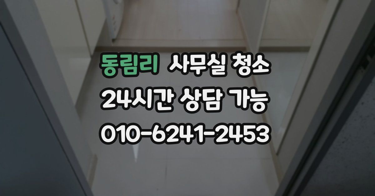 동림리 사무실 청소