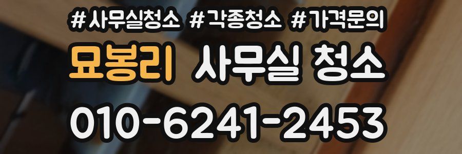 묘봉리 사무실 청소