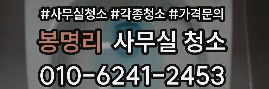 봉명리 사무실 청소