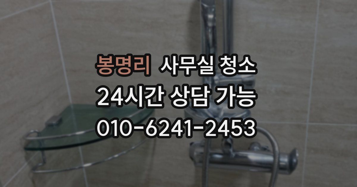 봉명리 사무실 청소