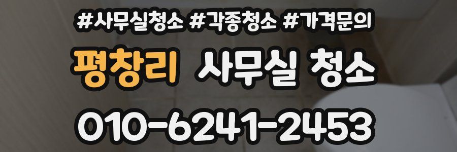 평창리 사무실 청소