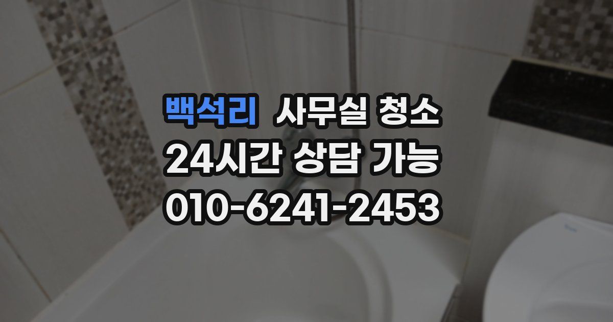 백석리 사무실 청소