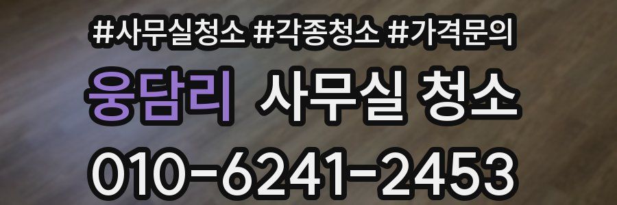 웅담리 사무실 청소