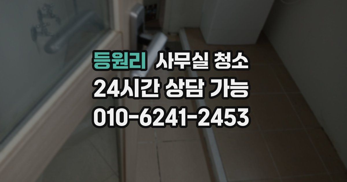 등원리 사무실 청소