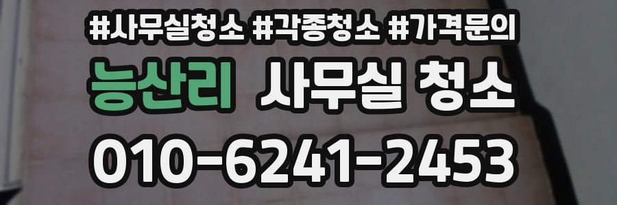능산리 사무실 청소