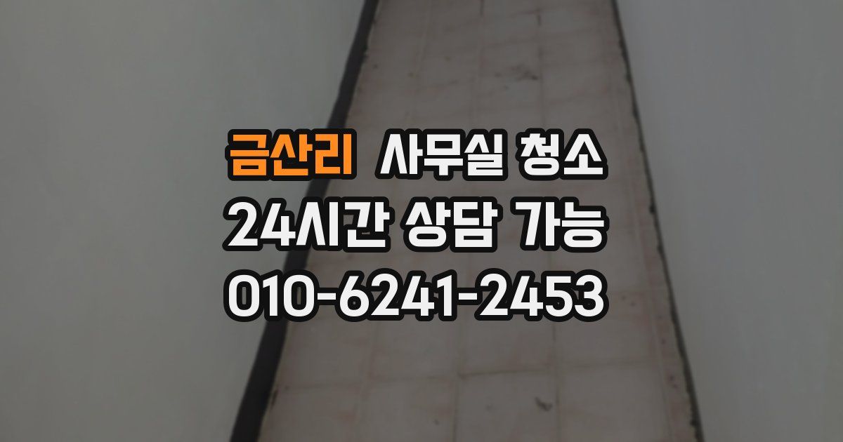 금산리 사무실 청소
