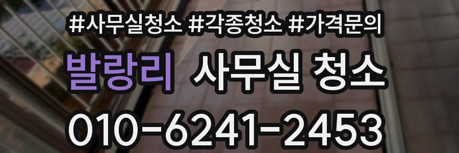 발랑리 사무실 청소