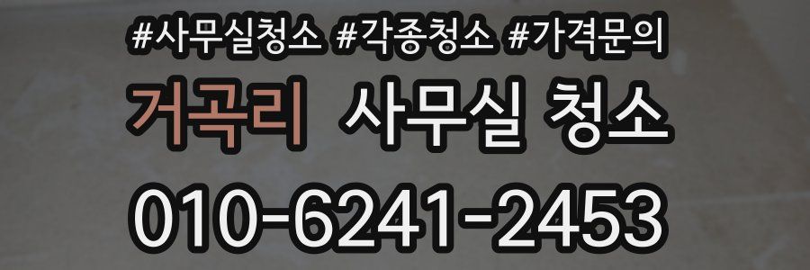 거곡리 사무실 청소