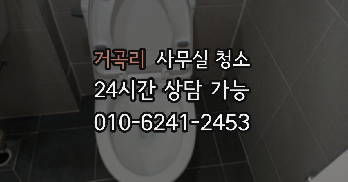 거곡리 사무실 청소