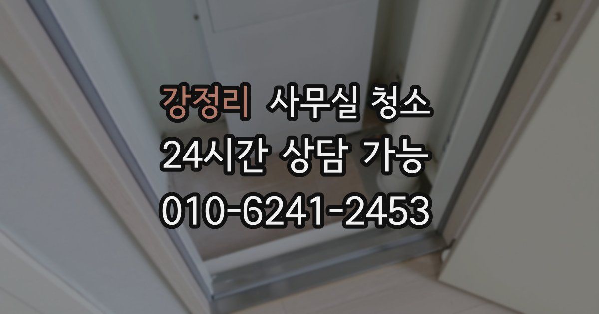 강정리 사무실 청소