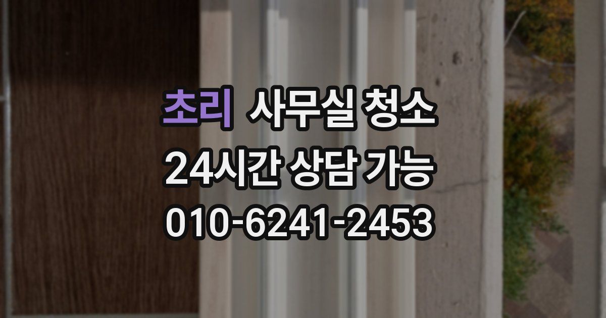 초리 사무실 청소