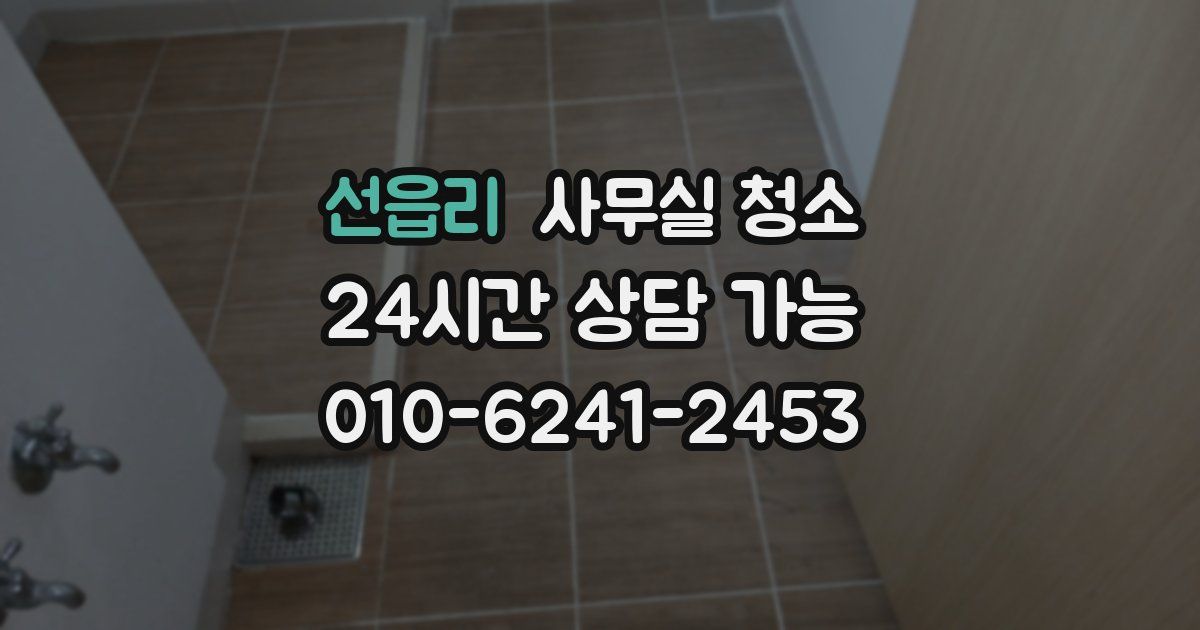 선읍리 사무실 청소