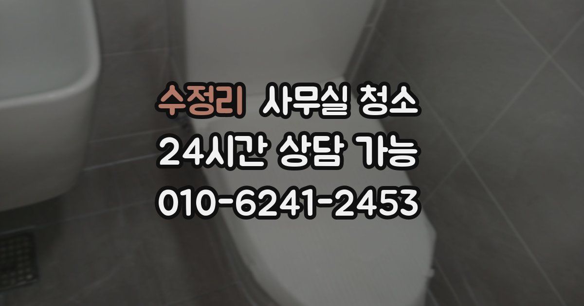 수정리 사무실 청소