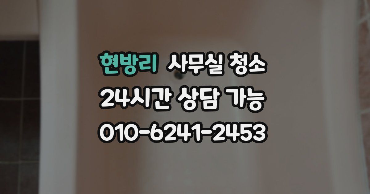 현방리 사무실 청소