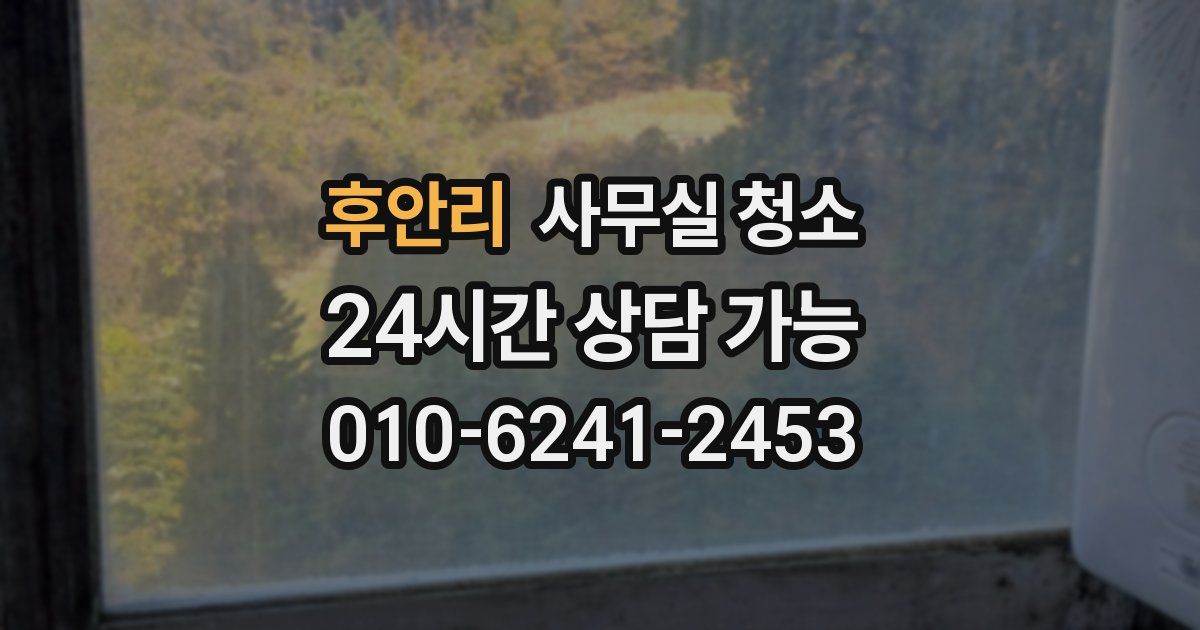 후안리 사무실 청소