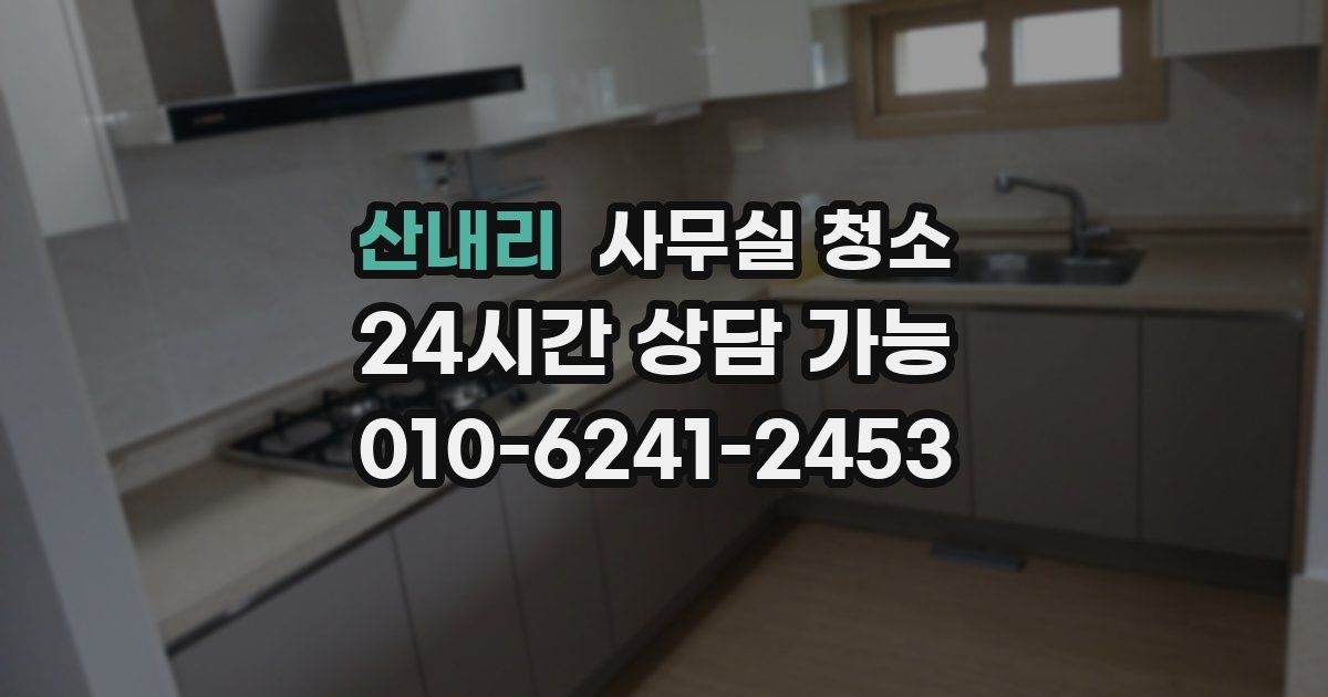 산내리 사무실 청소