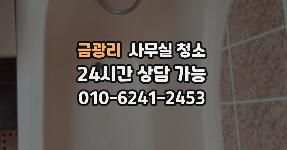 금광리 사무실 청소