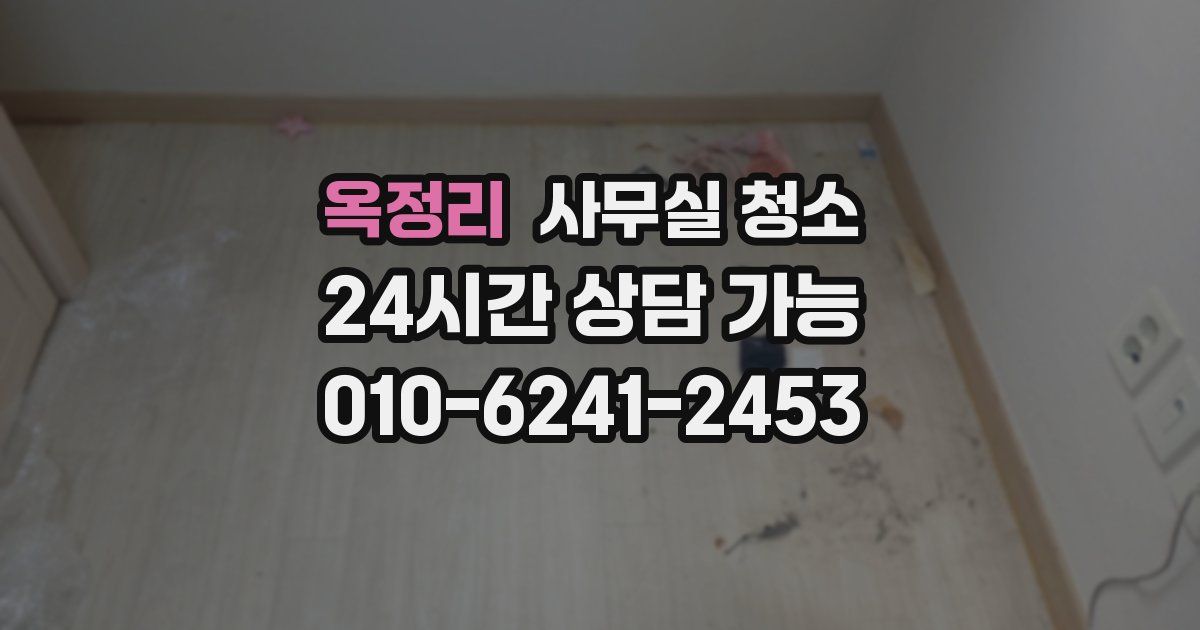 옥정리 사무실 청소