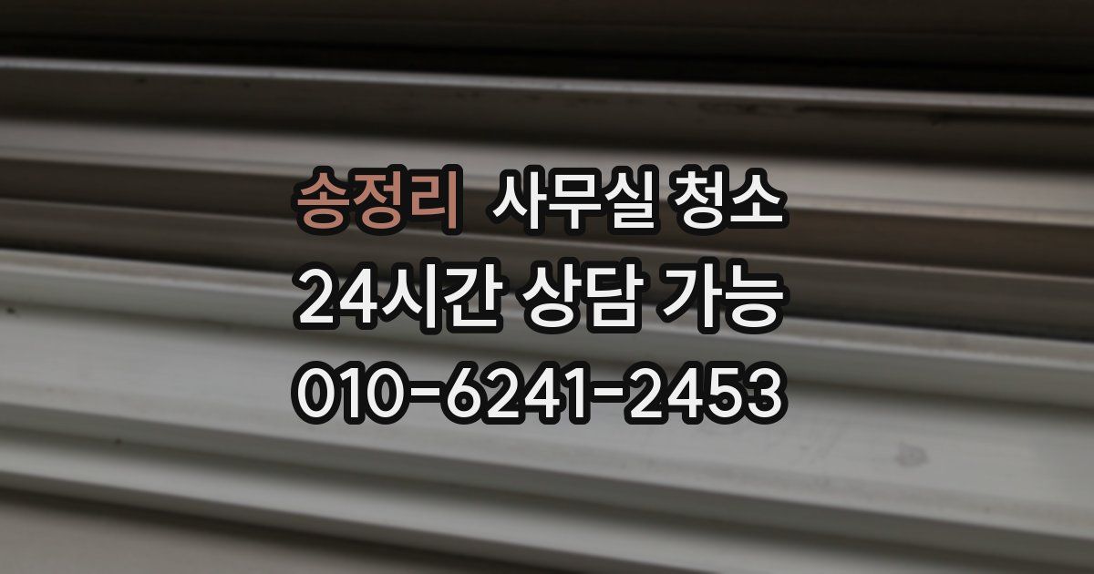 송정리 사무실 청소