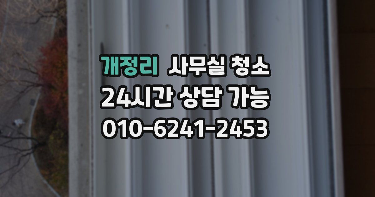 개정리 사무실 청소