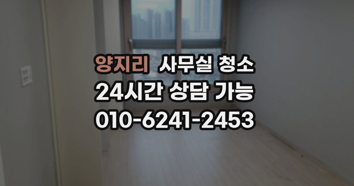양지리 사무실 청소