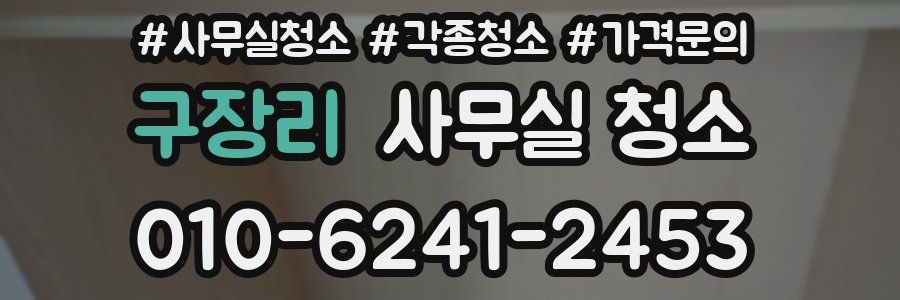 구장리 사무실 청소
