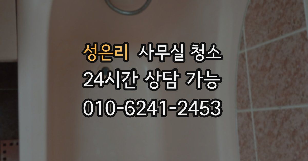 성은리 사무실 청소