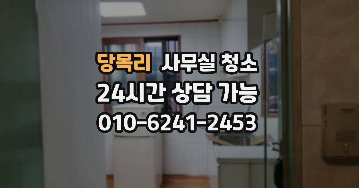 당목리 사무실 청소