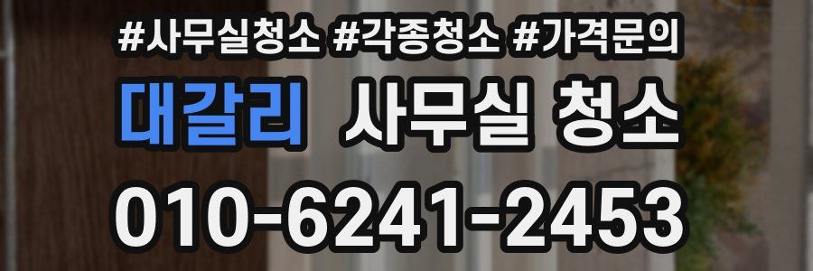 대갈리 사무실 청소