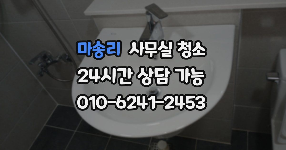 마송리 사무실 청소